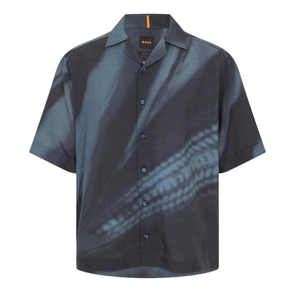 Dark Blue - Front - Boss Mens Lapisy Shirt