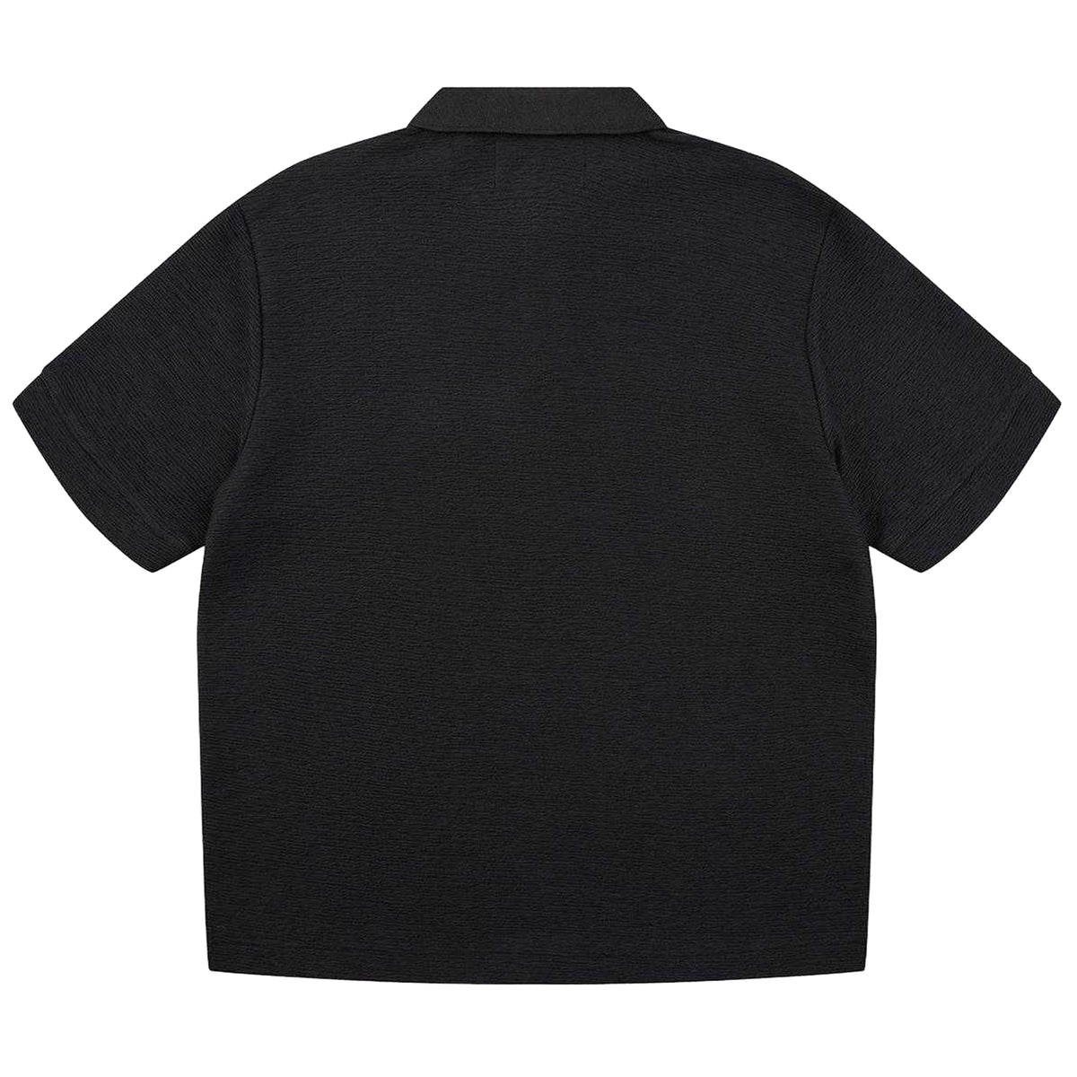 Black - Back - Prevu Mens Ottoman Polo Shirt