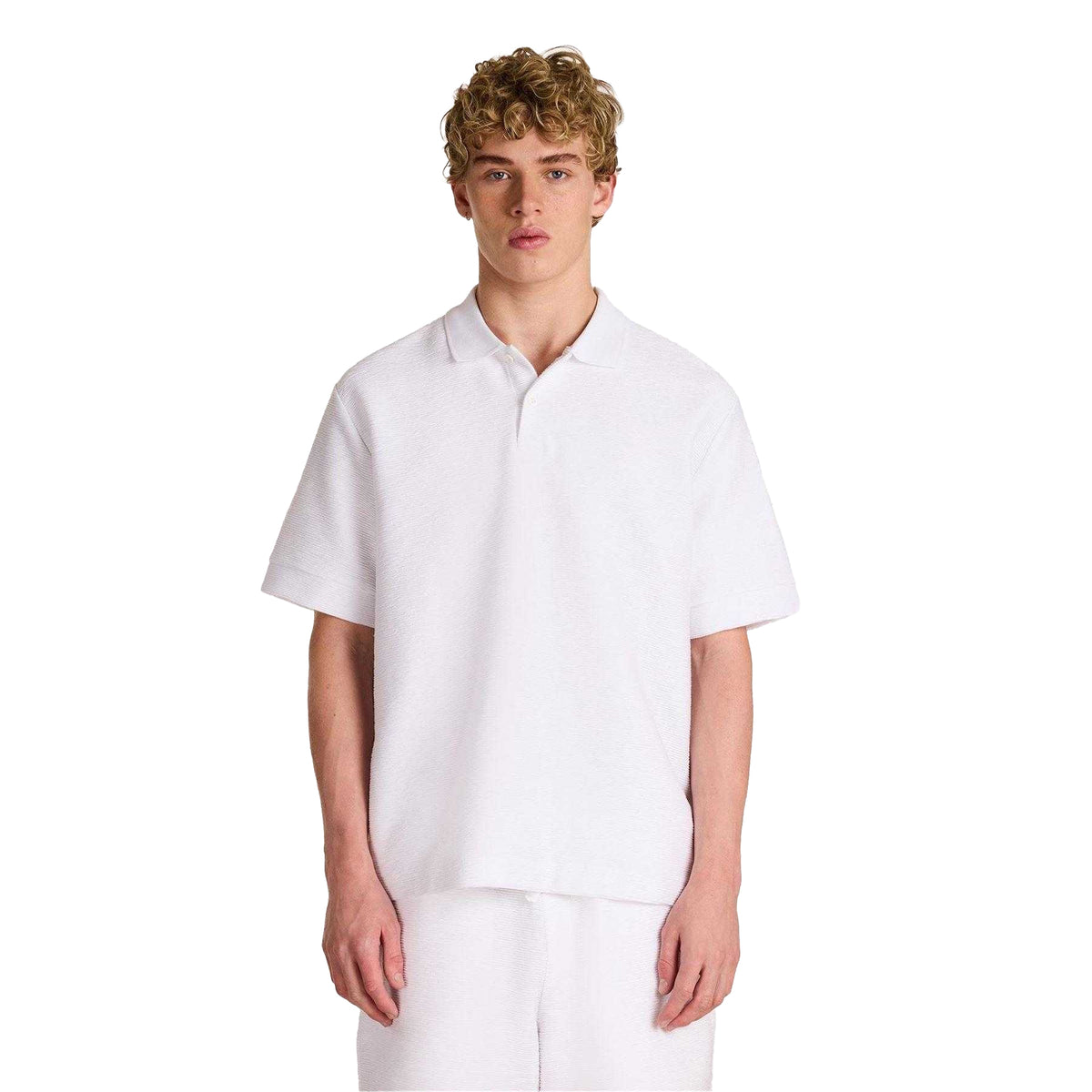 White - Lifestyle - Prevu Mens Ottoman Polo Shirt