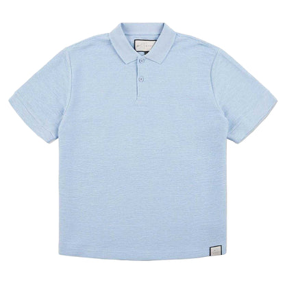 Sky Blue - Front - Prevu Mens Ottoman Polo Shirt