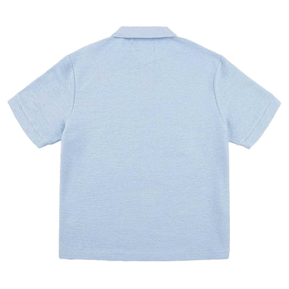Sky Blue - Back - Prevu Mens Ottoman Polo Shirt