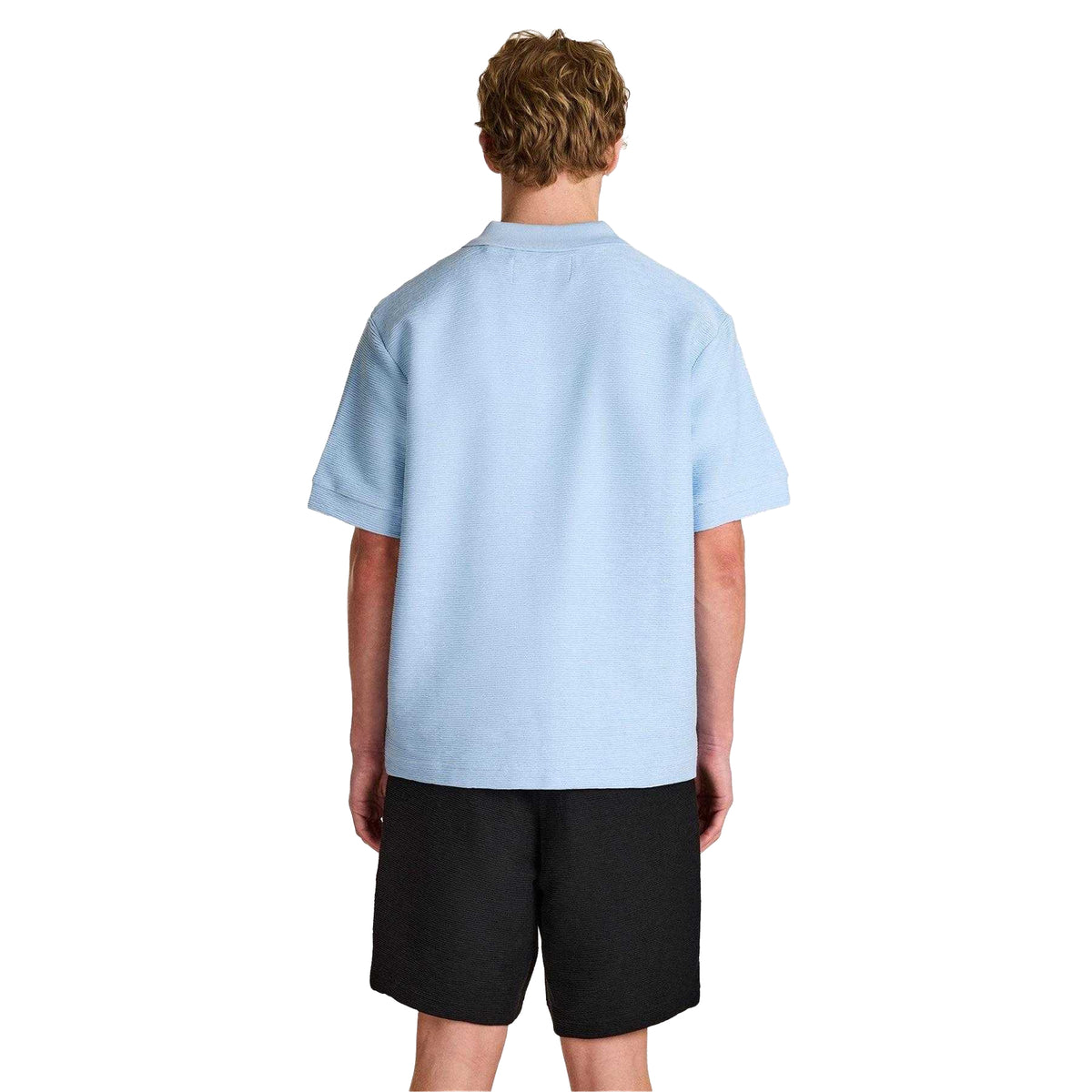 Sky Blue - Pack Shot - Prevu Mens Ottoman Polo Shirt