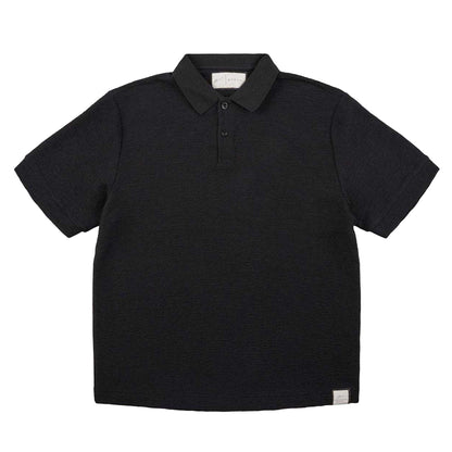 Black - Front - Prevu Mens Ottoman Polo Shirt