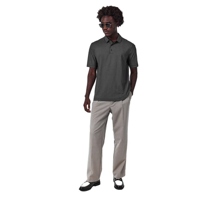 Navy - Pack Shot - Armani Exchange Mens Classic Textured Polo Shirt