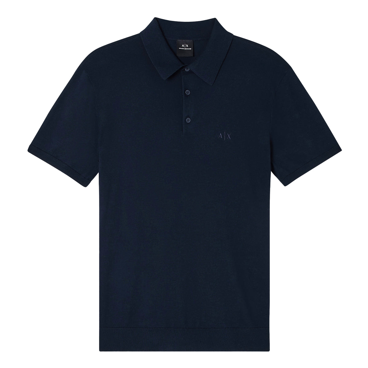 Navy - Lifestyle - Armani Exchange Mens Knitted Polo Shirt