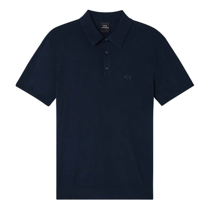 Navy - Lifestyle - Armani Exchange Mens Knitted Polo Shirt
