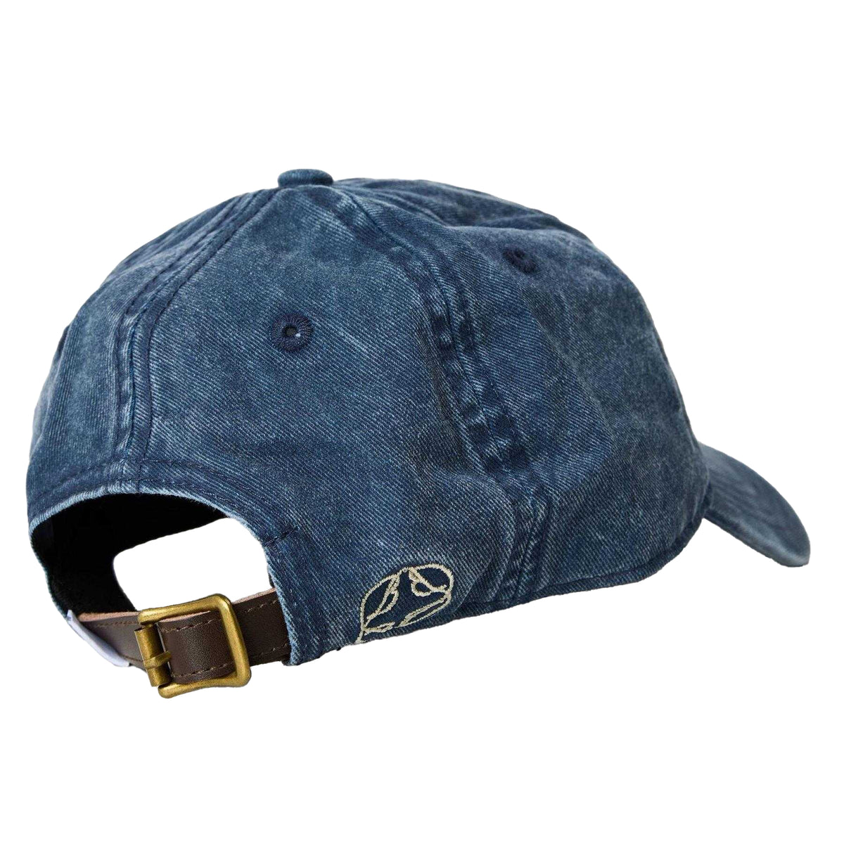 Blue - Back - Belier Embroidered Logo Denim Baseball Cap