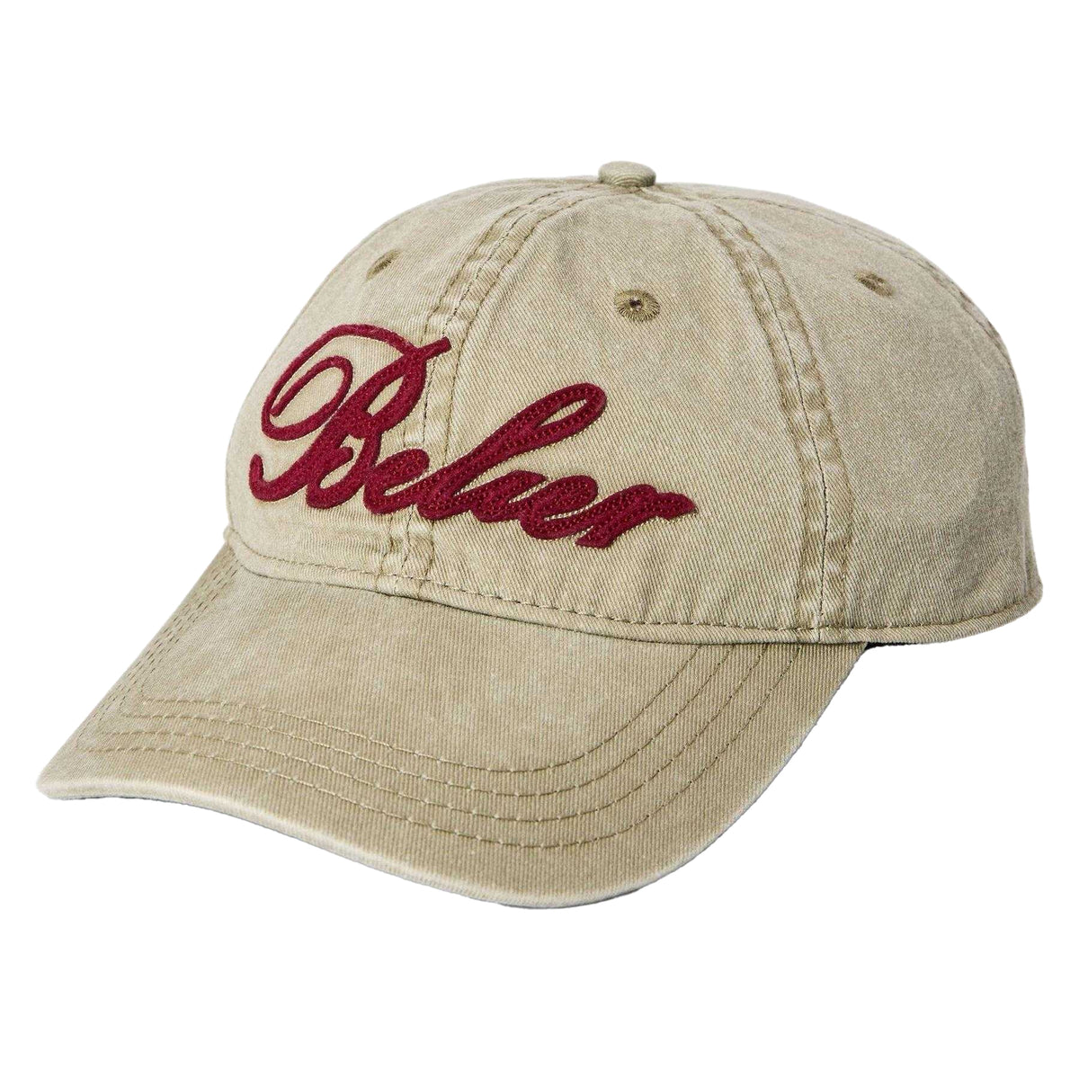Beige - Front - Belier Embroidered Logo Denim Baseball Cap