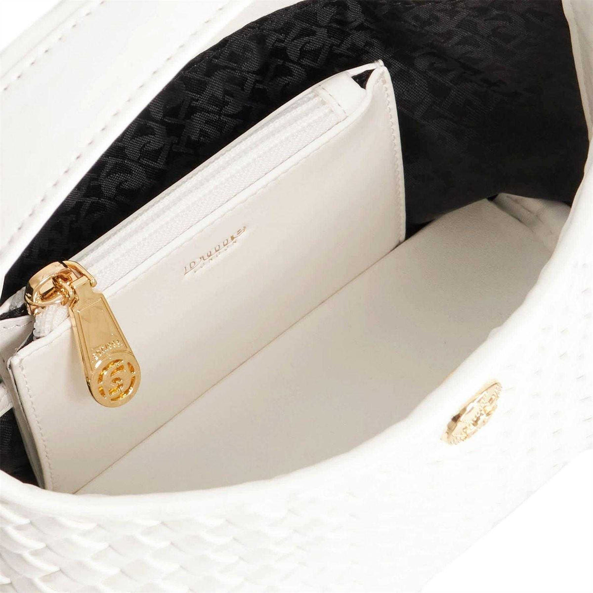 White - Side - Dune London Womens-Ladies Woven Synthetic Shoulder Bag