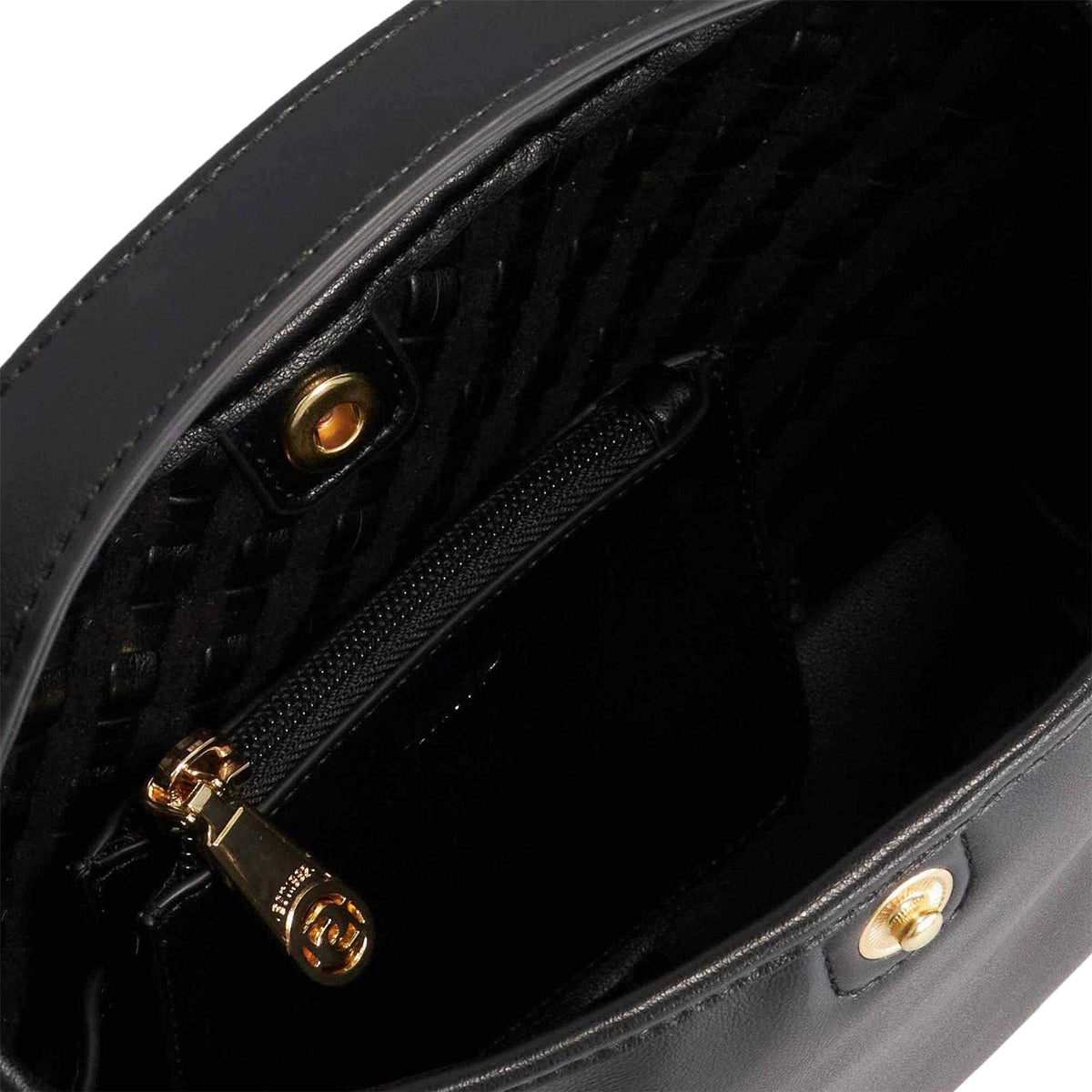 Black - Side - Dune London Womens-Ladies Woven Synthetic Shoulder Bag