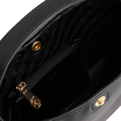 Black - Side - Dune London Womens-Ladies Woven Synthetic Shoulder Bag