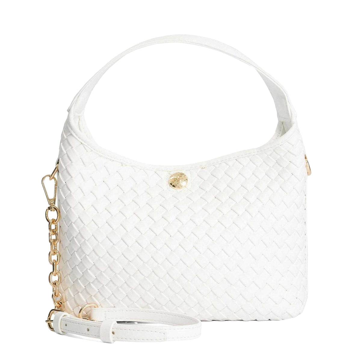 White - Front - Dune London Womens-Ladies Woven Synthetic Shoulder Bag