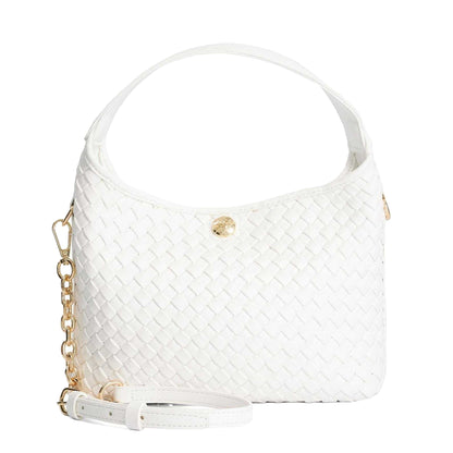 White - Front - Dune London Womens-Ladies Woven Synthetic Shoulder Bag