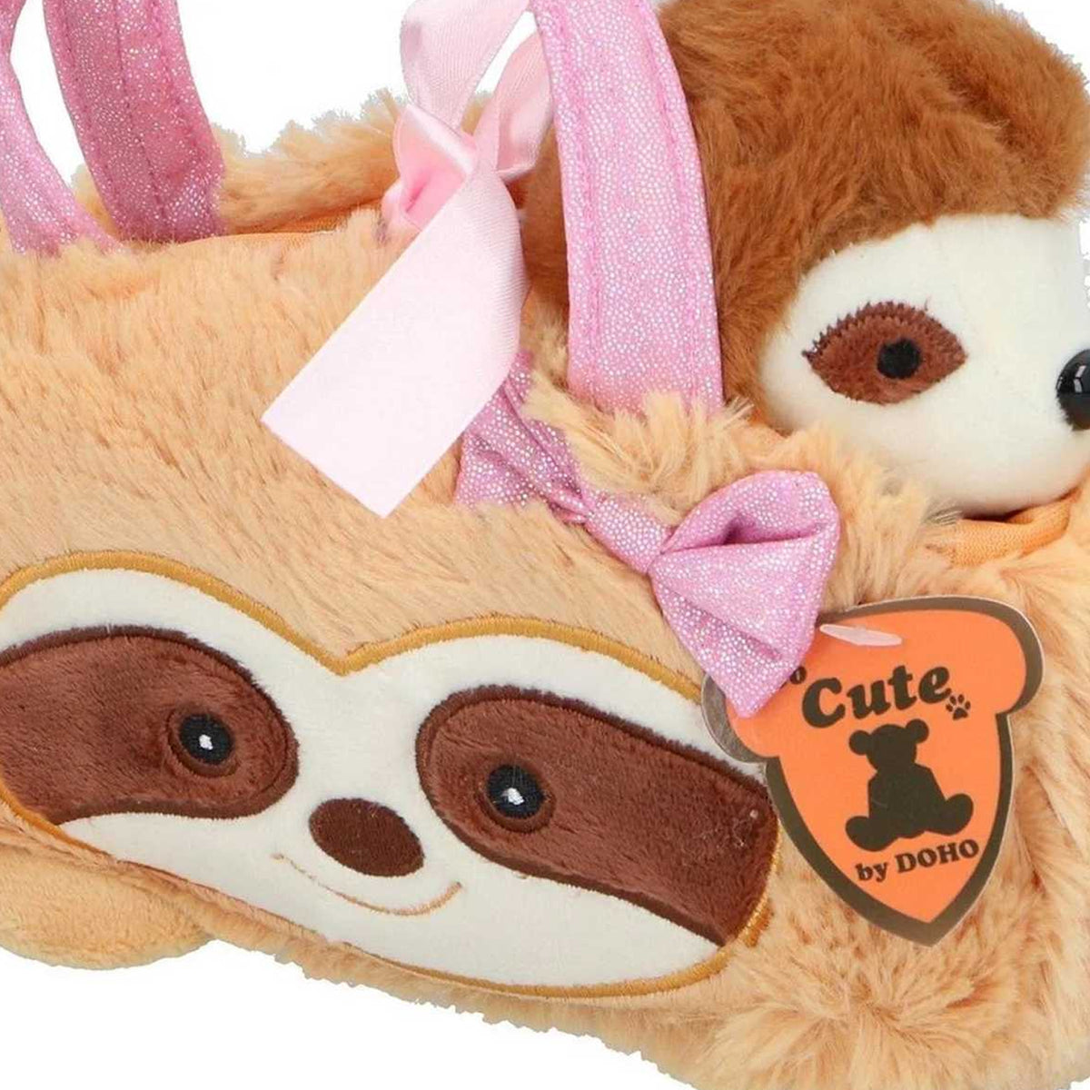 Multicoloured - Side - Edco Girls Sloth Plush Handbag
