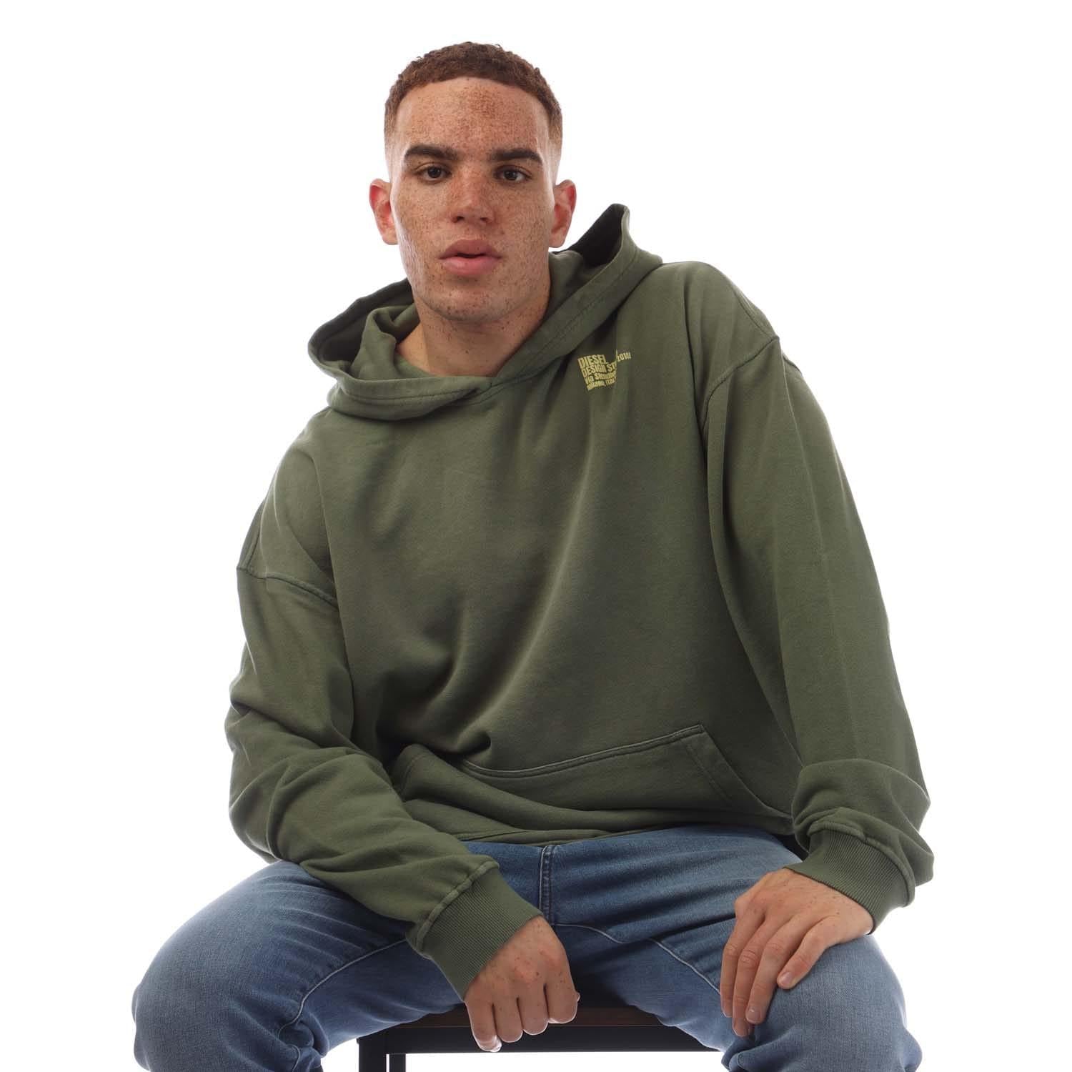 Green - Pack Shot - Diesel Mens S-Bunt-Hood Hoodie