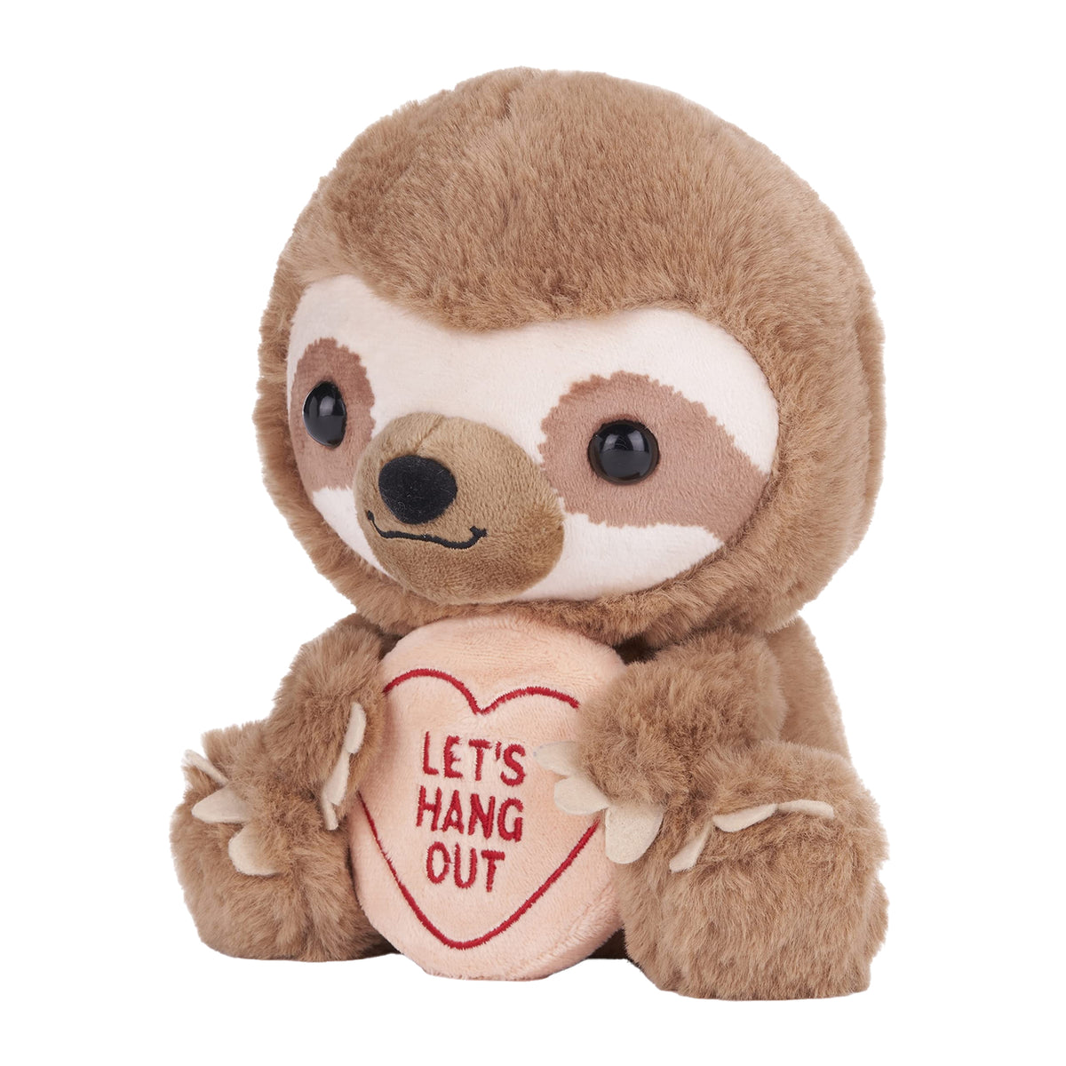 Pink-White - Pack Shot - Love Hearts Hearts Sloth Plush Toy