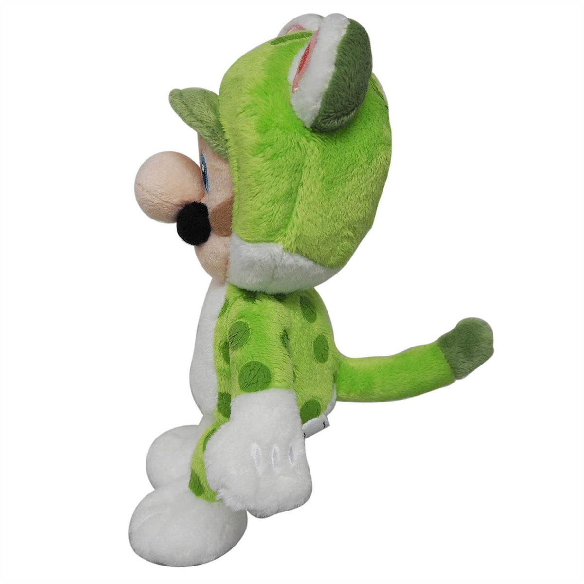 Green - Side - Super Mario Bros Cat Luigi Plush Toy