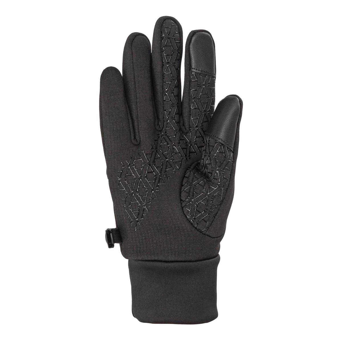 Black - Back - Arctic Army Mens Polar Fleece Gloves