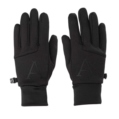Black - Side - Arctic Army Mens Polar Fleece Gloves