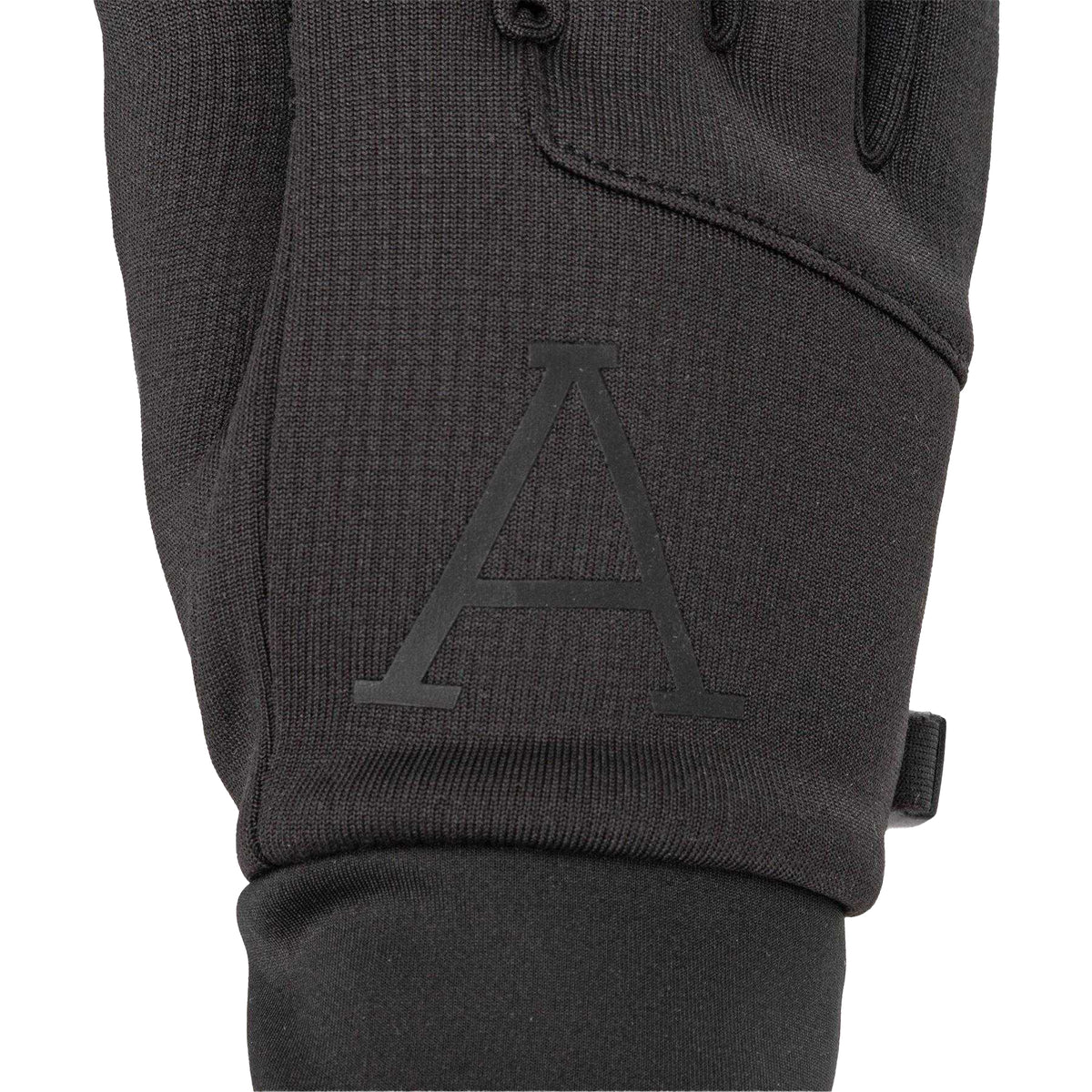 Black - Close up - Arctic Army Mens Polar Fleece Gloves