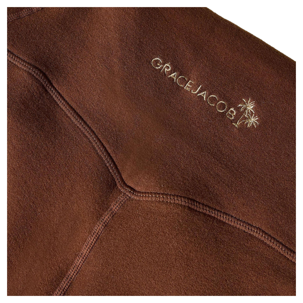 Chocolate Brown - Side - Grace Jacob Womens-Ladies Plain Flared Trousers