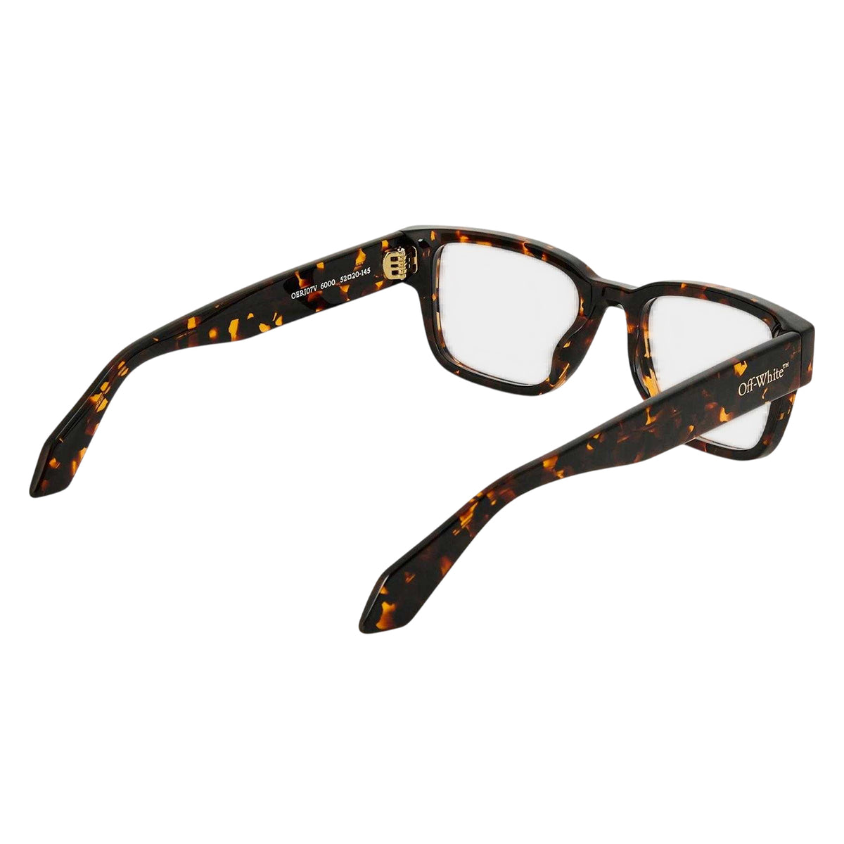 Dark Havana Brown - Back - Off White Style 7v Tortoise Shell Glasses