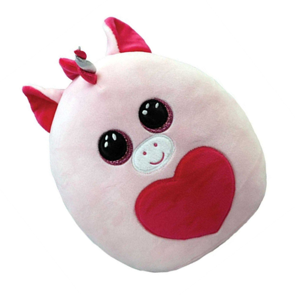 Pink-White - Back - TY Francy Squishaboo Unicorn Plush Toy