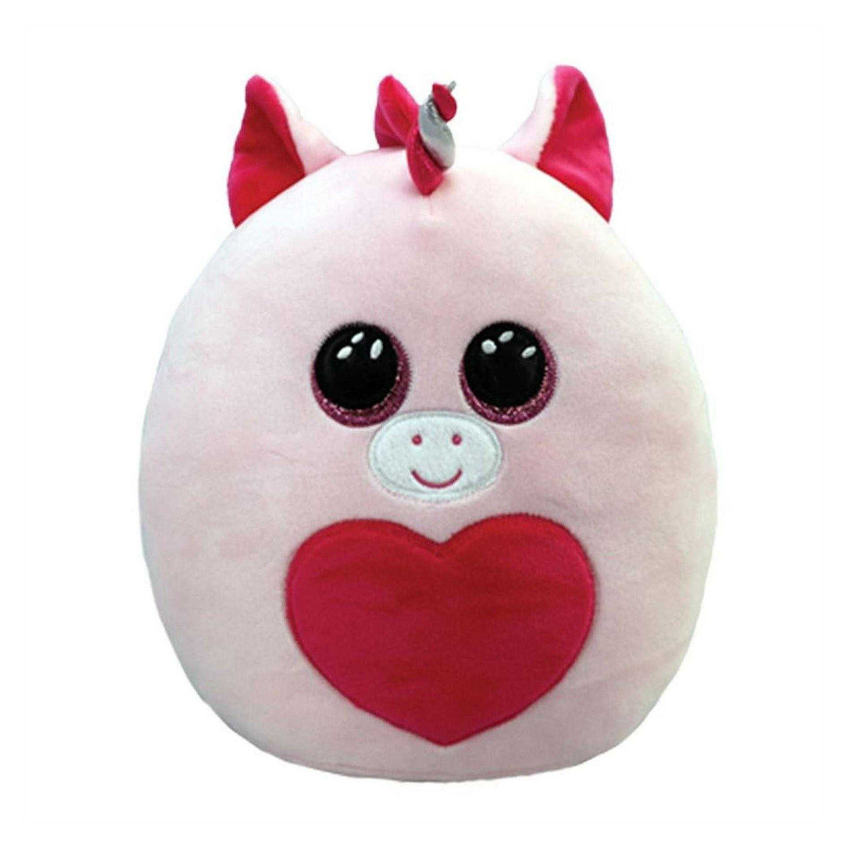 Pink-White - Front - TY Francy Squishaboo Unicorn Plush Toy