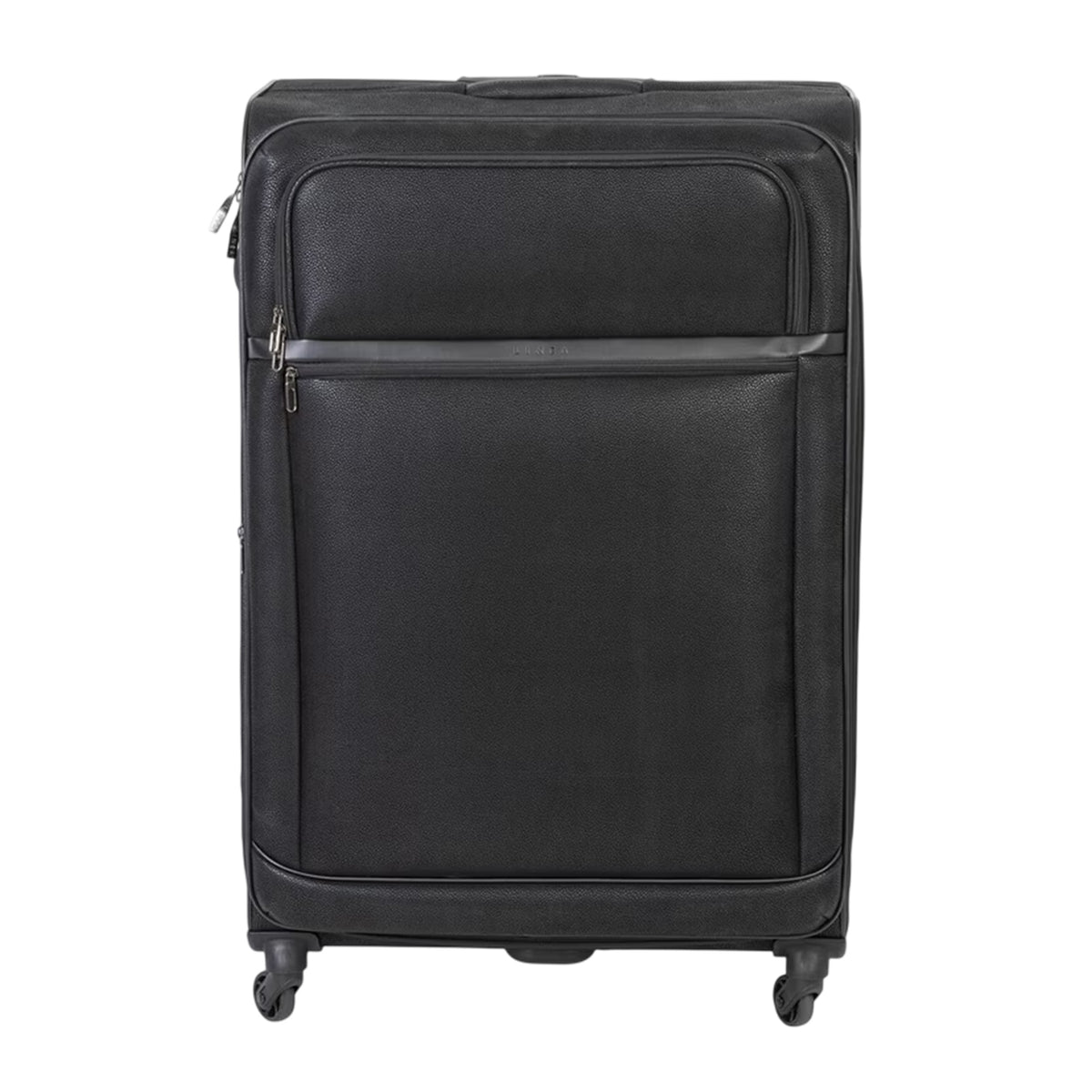 Black - Side - Linea Retro 4 Wheeled Suitcase