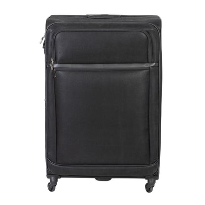 Black - Side - Linea Retro 4 Wheeled Suitcase