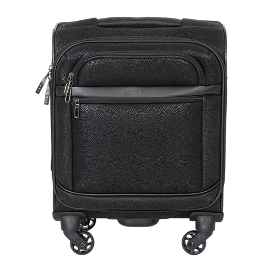 Black - Front - Linea Retro 4 Wheeled Suitcase