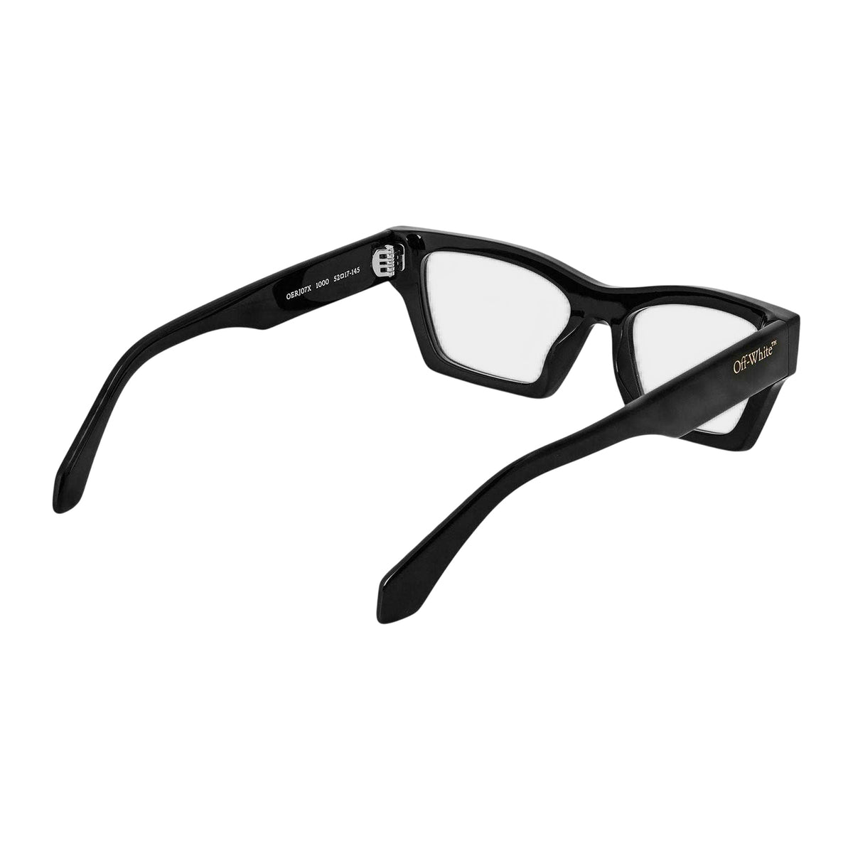 Black - Back - Off White Unisex Adult Style 7x Rectangular Glasses