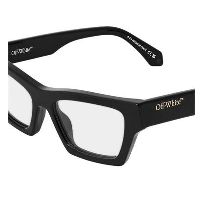 Black - Side - Off White Unisex Adult Style 7x Rectangular Glasses