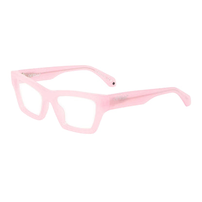 Pink - Front - Off White Unisex Adult Style 7x Rectangular Glasses