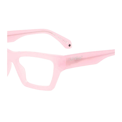 Pink - Side - Off White Unisex Adult Style 7x Rectangular Glasses