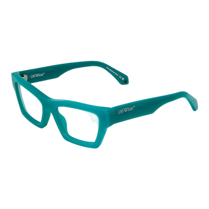 Teal Blue - Front - Off White Unisex Adult Style 7x Rectangular Glasses