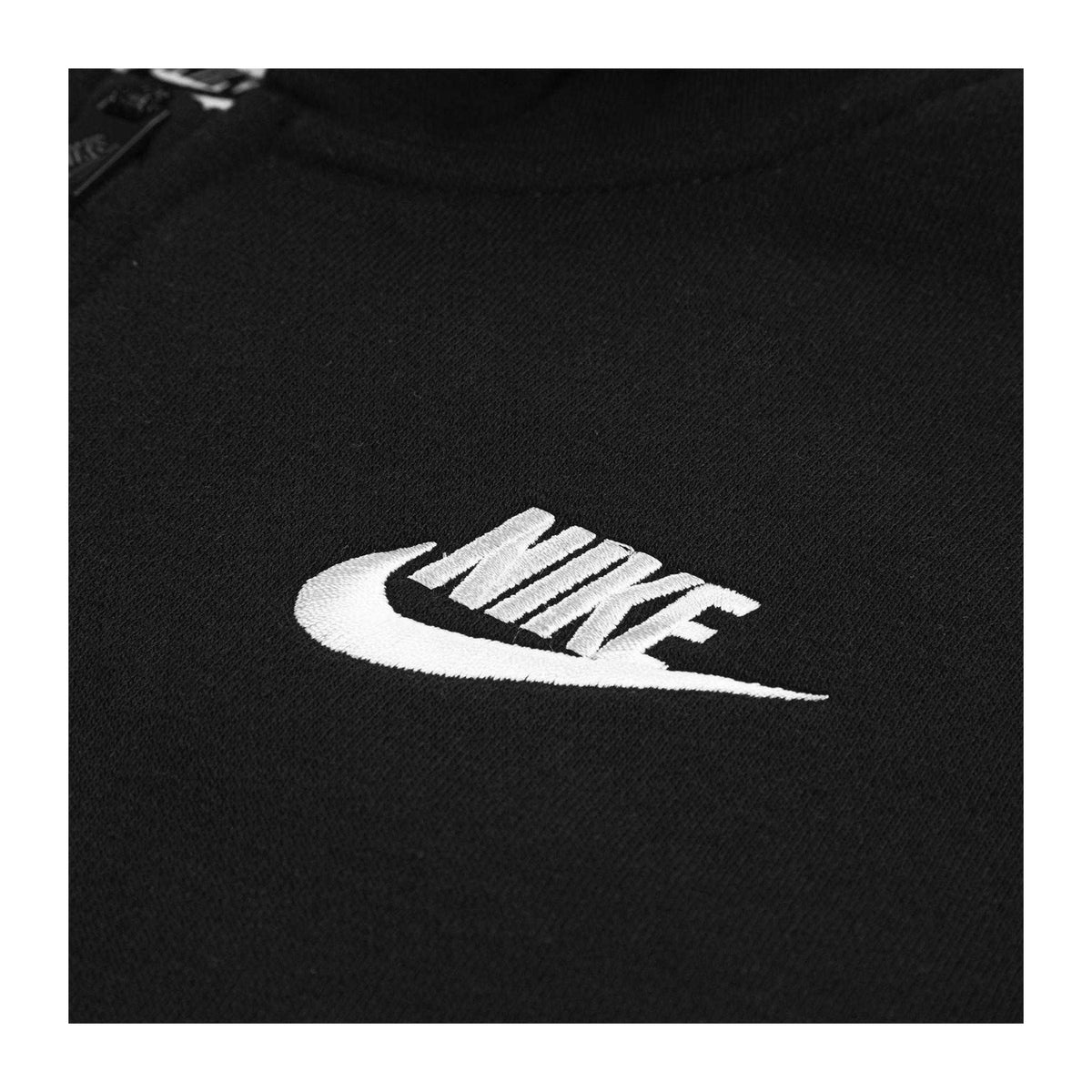 Black - Side - Nike Childrens-Kids Sportswear Club Embroidered Logo Full Zip Hoodie