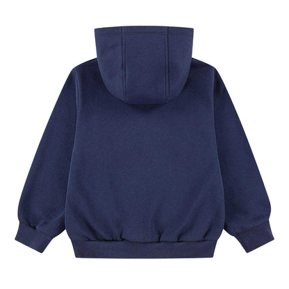 Navy - Back - Nike Childrens-Kids Sportswear Club Embroidered Logo Full Zip Hoodie