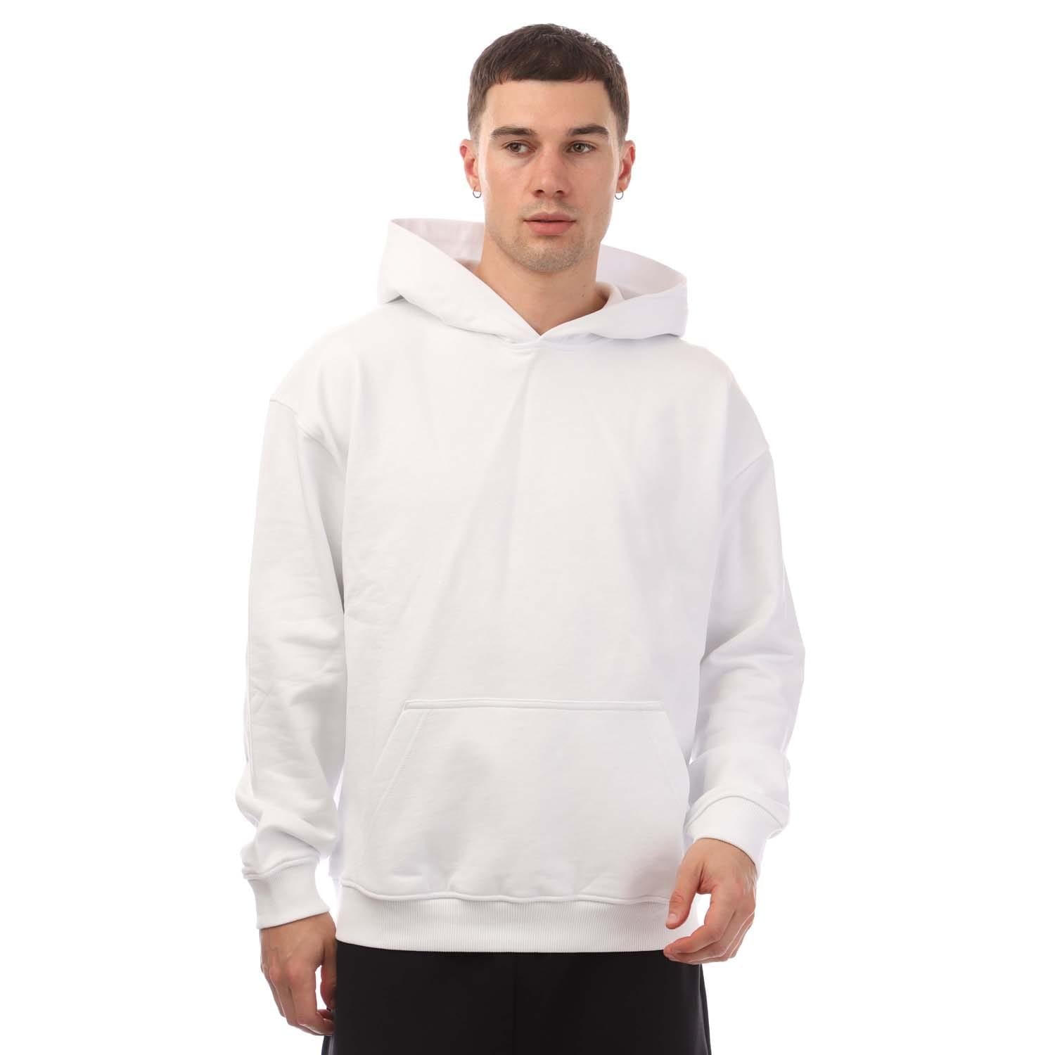 White - Front - Diesel Mens S-Boxt-Hood-N8 Back Print Hoodie