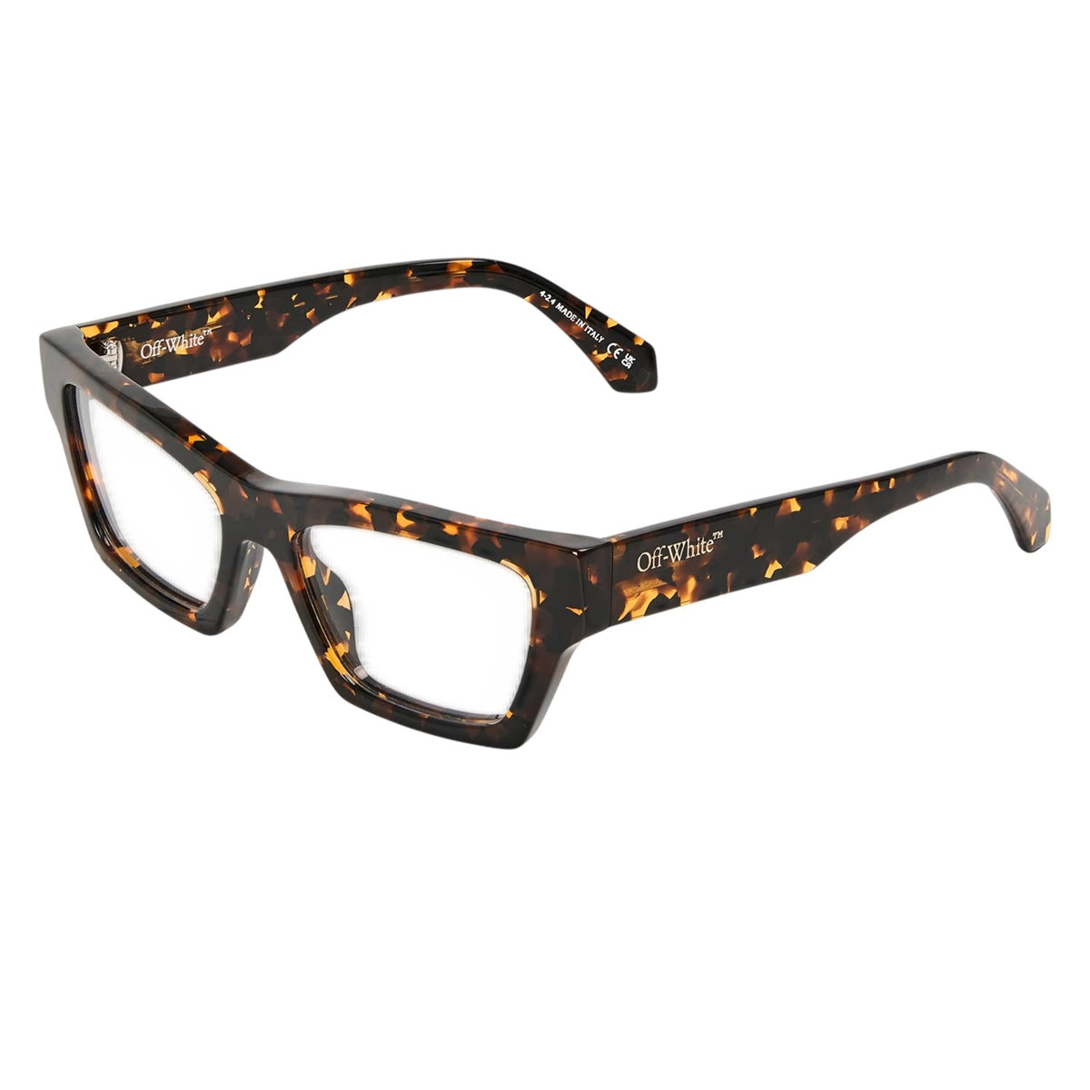 Havana - Front - Off White Unisex Adult Style 7x Tortoise Shell Glasses