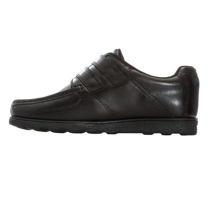Black - Lifestyle - Kickers Boys Fragma Leather Hook and Loop School Shoes
