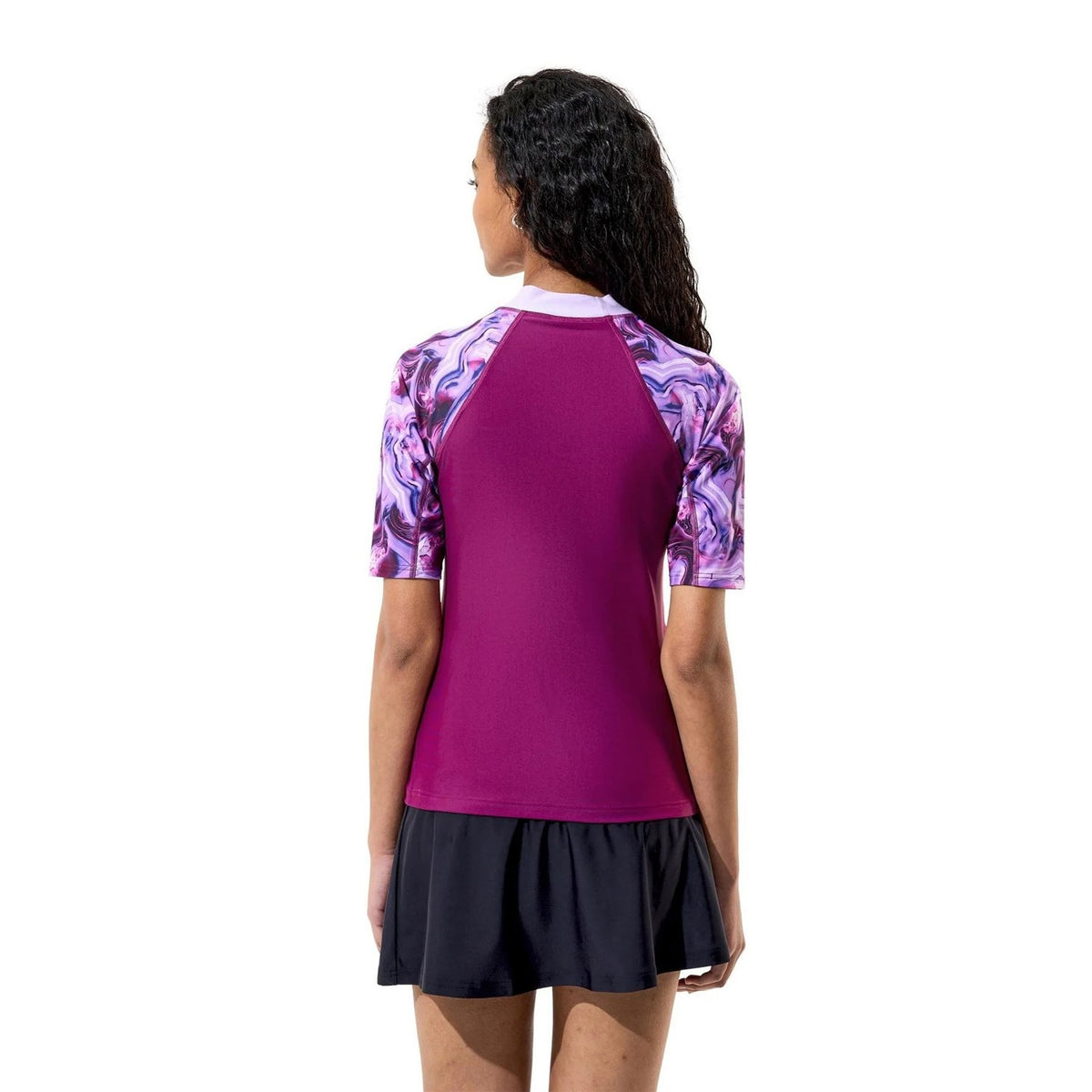 Black - Pack Shot - Speedo Womens-Ladies Plain Swimming Skirt