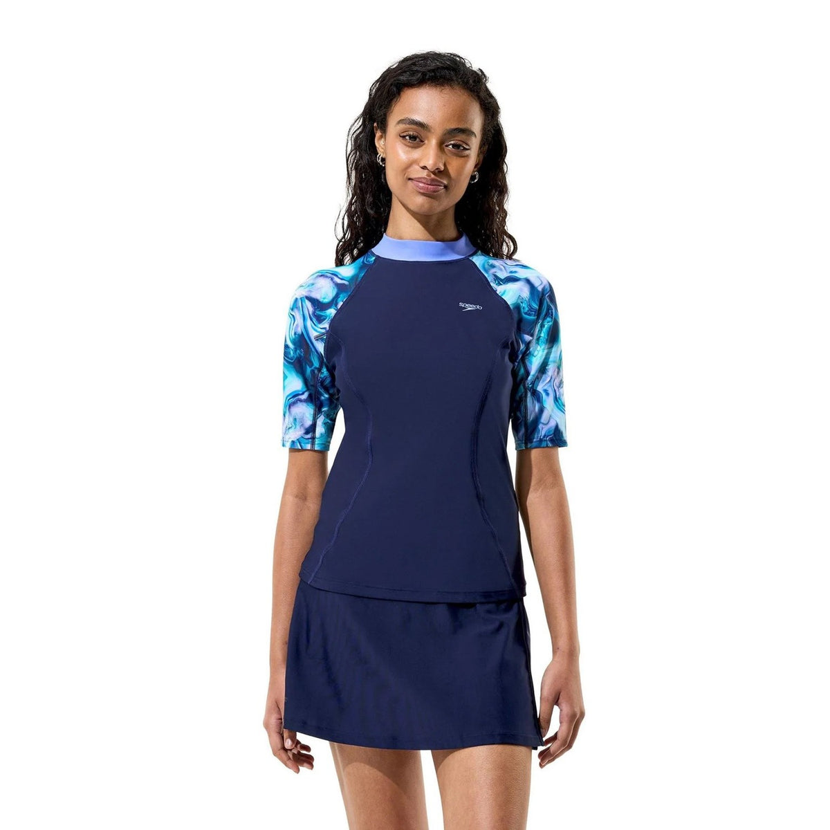 Navy - Lifestyle - Speedo Womens-Ladies Plain Swimming Skirt