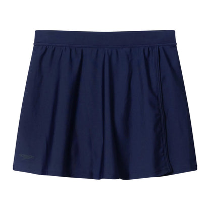 Navy - Front - Speedo Womens-Ladies Plain Swimming Skirt