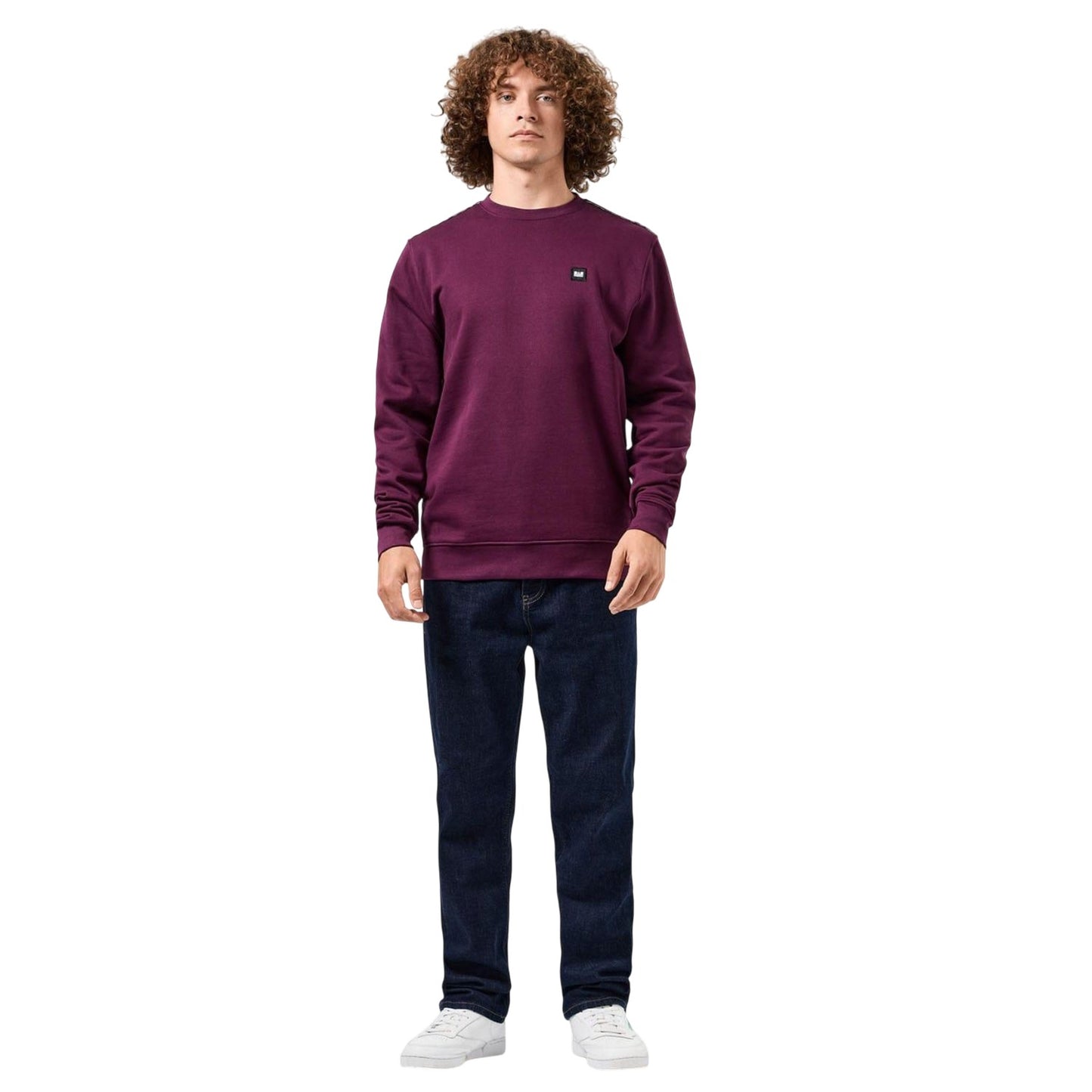 Berry - Close up - Weekend Offender Mens Vega Crew Neck Sweatshirt