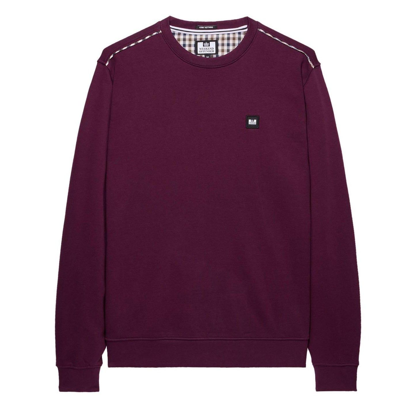 Berry - Front - Weekend Offender Mens Vega Crew Neck Sweatshirt