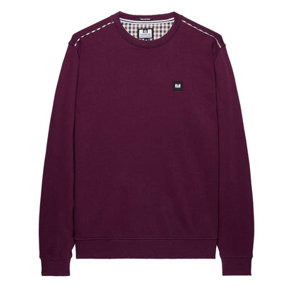 Berry - Front - Weekend Offender Mens Vega Crew Neck Sweatshirt