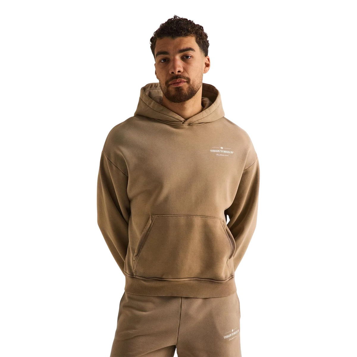 Beige - Lifestyle - Couture Club Mens Pullover Hoodie