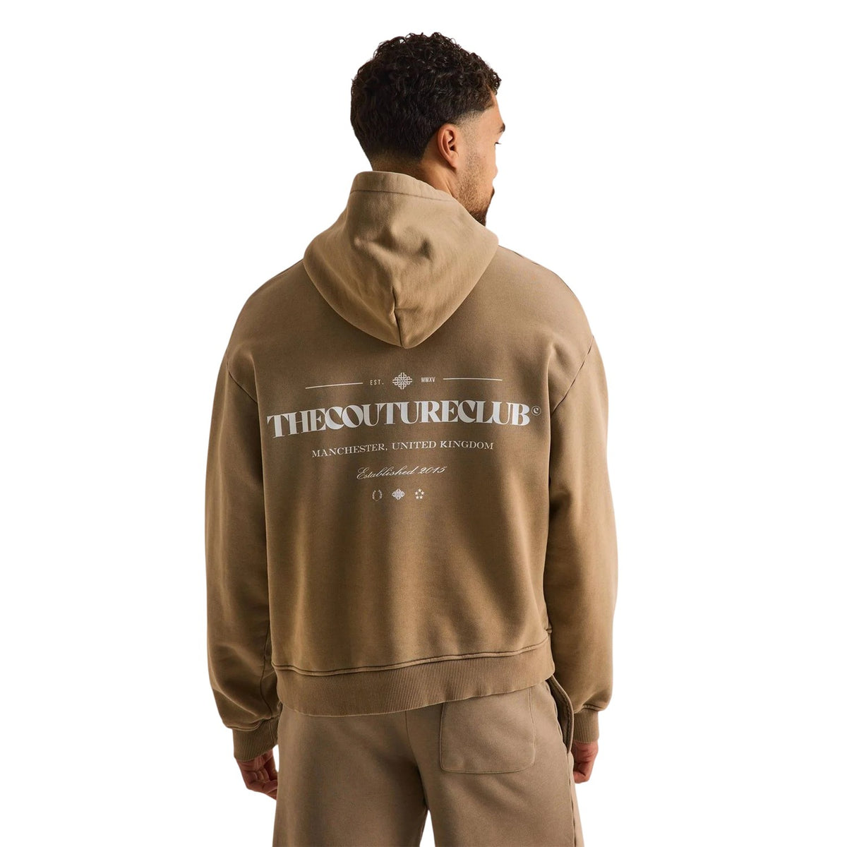Beige - Pack Shot - Couture Club Mens Pullover Hoodie