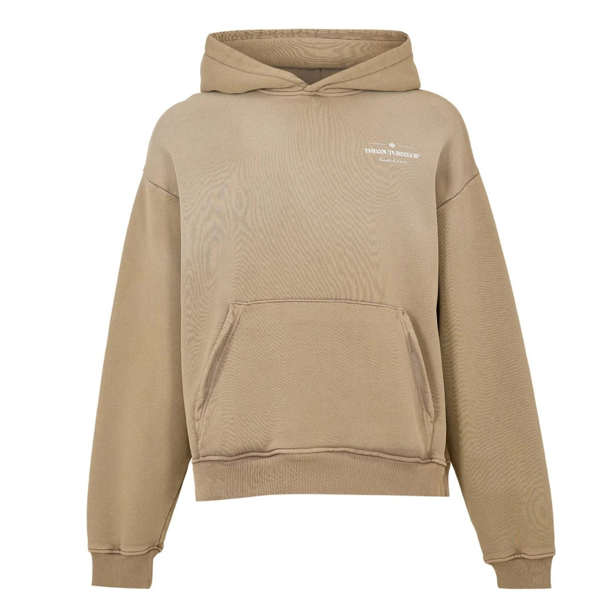 Beige - Front - Couture Club Mens Pullover Hoodie